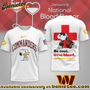 Washington Commanders Premium NFL Snoopy Blood Donor Awareness Month Tshirt, Sweatshirt, Hoodie