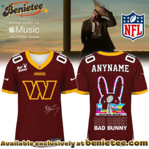 Washington Commanders x Bad Bunny Super Bowl Football Jersey Limited Edition