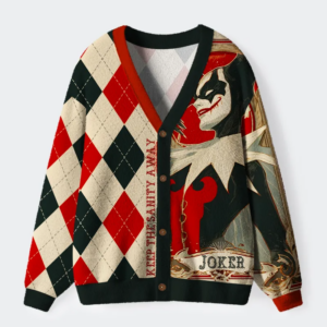 Joker：No Sanity Allowed Ugly Cardigan Sweater