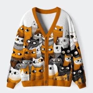 A Chorus Of Cats Cardigan Sweater