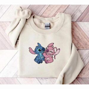 Funny Stitch Embroidered Sweatshirt, Lilo and Stitch Crewneck