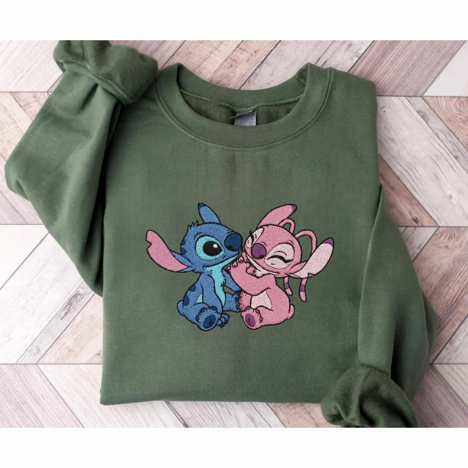 Funny Stitch Embroidered Sweatshirt, Lilo and Stitch Crewneck