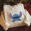 Stitch Embroidered Sweatshirt, Disney Lilo And Stitch Sweatshirt, Disney Stitch Embroidery Hoodie, Matching Disney Outfits