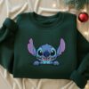 Stitch Embroidered Sweatshirt, Disney Lilo And Stitch Sweatshirt, Disney Stitch Embroidery Hoodie, Matching Disney Outfits
