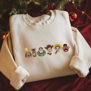 EMBROIDERED Toy Story Sweatshirt, Disney Toy Story Characters Sweater, Matching Disney Outfits, Disney Holiday Matching Sweatshirt
