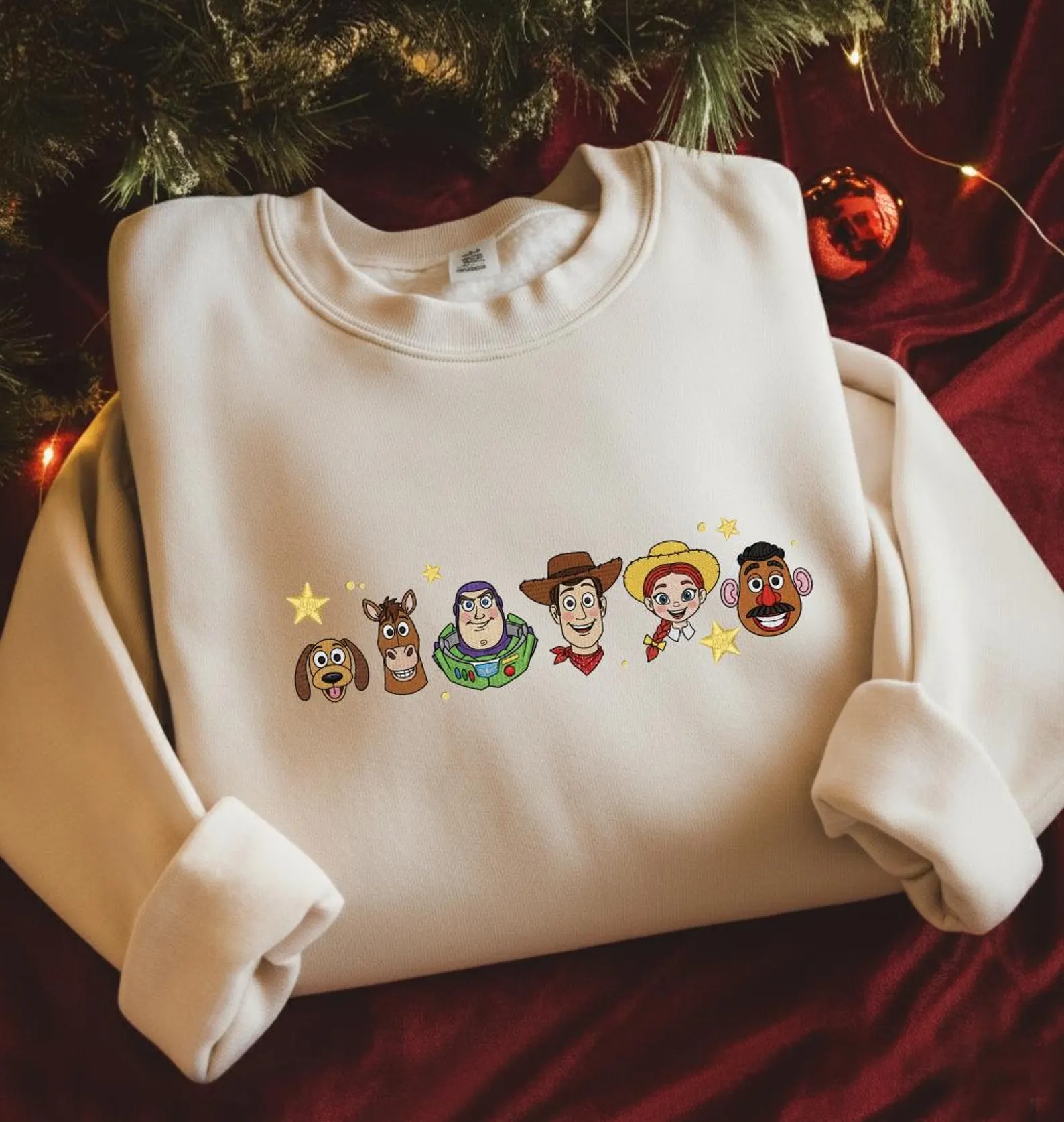EMBROIDERED Toy Story Sweatshirt, Disney Toy Story Characters Sweater, Matching Disney Outfits, Disney Holiday Matching Sweatshirt