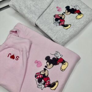 Valentines Magic Park Embroidered Shirt, Disney Mickey Mine Embroidered Shirt