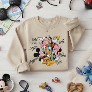 Embroidered Mickey & Friends Sweatshirt, Retro Disney Crewneck, Family Vacation Matching Outfits, Magical Land Embroidered Hoodie