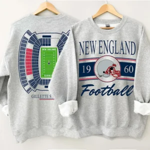 Vintage New England Football Sweatshirt Stadium Art New England Football, New England Football Sweatshirt
