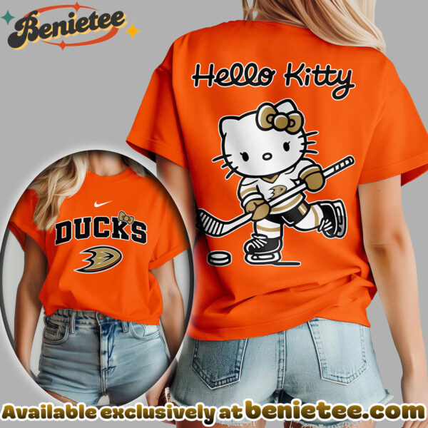 Anaheim Ducks Premium NHL Hello Kitty Womens Shirt
