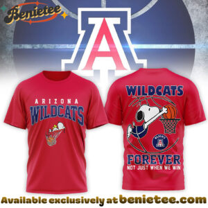 Arizona Wildcats Premium NCAA Basketball Snoopy 3D Shirt MM