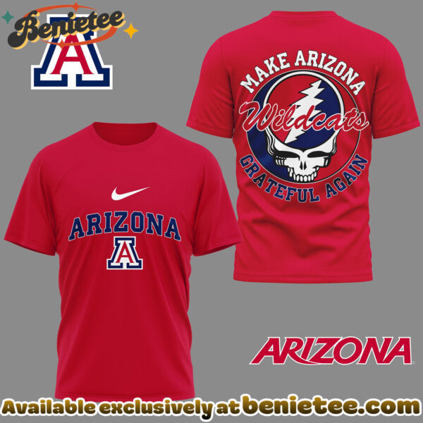 Arizona Wildcats Premium NCAA Grateful Game Day 3D Shirt Hoodie - Ver 2