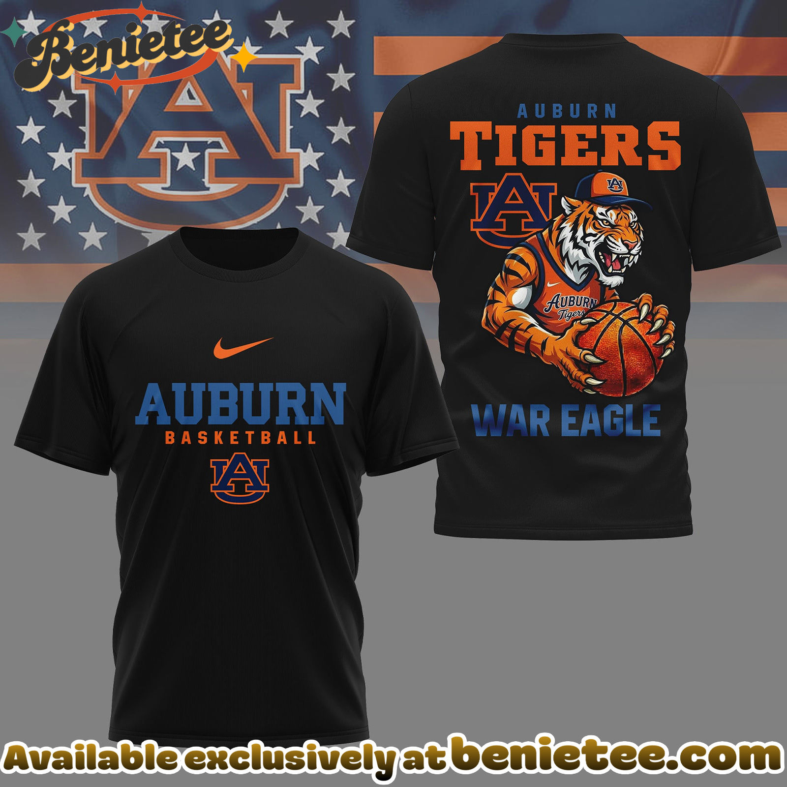 Auburn Tigers Premium NCAA GameDay Basketball 3D Shirt