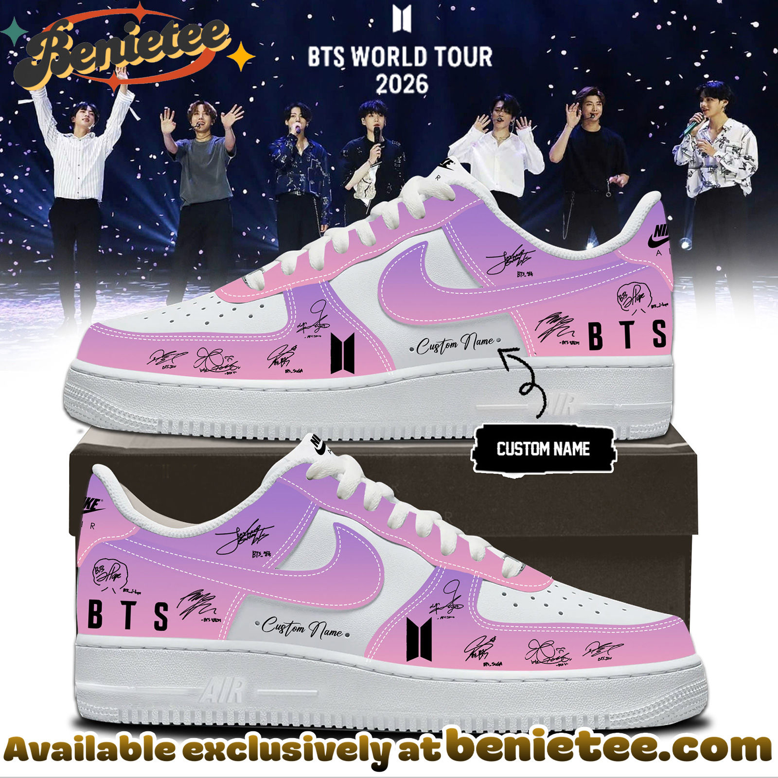 BTS New Merch 2026 World Tour A New ERA Of Music Shoes Air Force 1