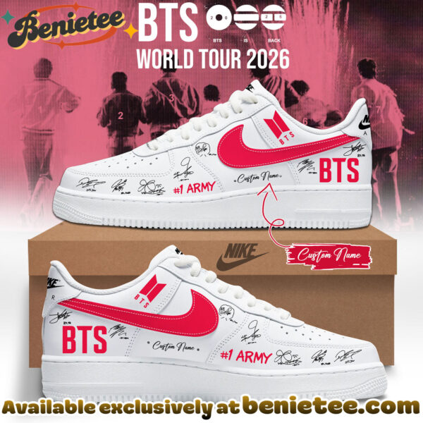 BTS New Merch 2026 World Tour A New ERA Of Music Shoes Air Force 1 - Ver 2