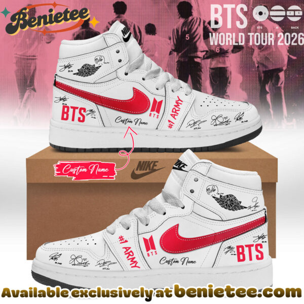 BTS New Merch 2026 World Tour A New ERA Of Music Shoes Air Jordan 1 - Ver 2