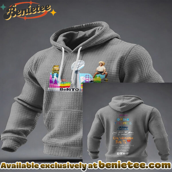 Bad Bunny Benito Bowl Tracklist Waffle Hoodie - Ver 3