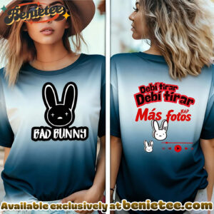 Bad Bunny Bilingual Cool Rabbit · Front And Back Printed Fashion Short Sleeved T-Shirt