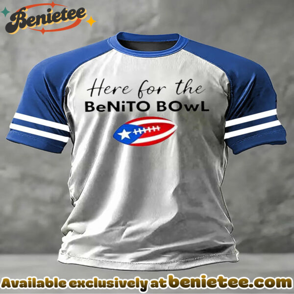 Bad Bunny Here For The Benito Bowl short sleeve t-shirt