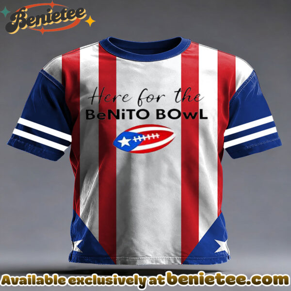 Bad Bunny Here For The Benito Bowl short sleeves t-shirt