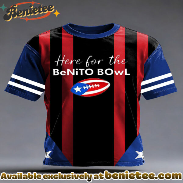 Bad Bunny Here For The Benito Bowl short sleeves t-shirt - Ver 2