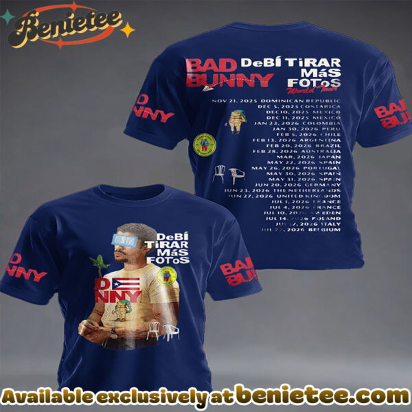 Bad Bunny Print Casual T-Shirt - Ver 2