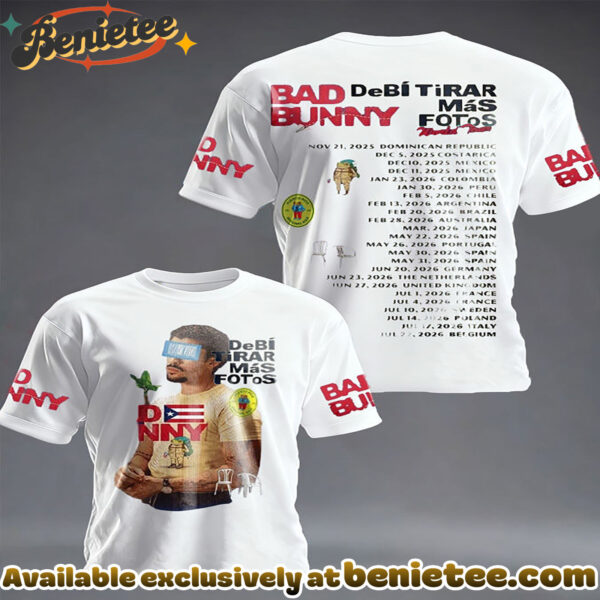 Bad Bunny Print Casual T-Shirt - Ver 3