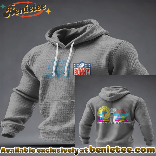 Bad Bunny Super Bowl Puerto Rico Waffle Hoodie - Ver 2