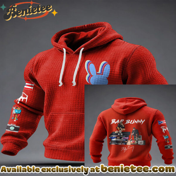 Bad Bunny Waffle Knit Hoodie - Ver 2