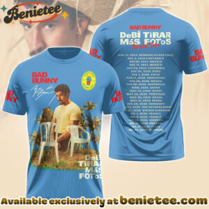 Bad Bunny World Tour Unisex Casual Round Neck T-Shirt