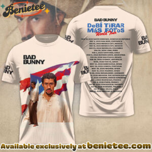Bad Bunny World Tour Unisex Simple Retro Round Neck T-Shirt