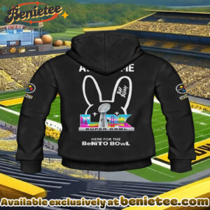 Bad Bunny X Steelers Collaboration Unisex Zip-Up Hooded Jacket