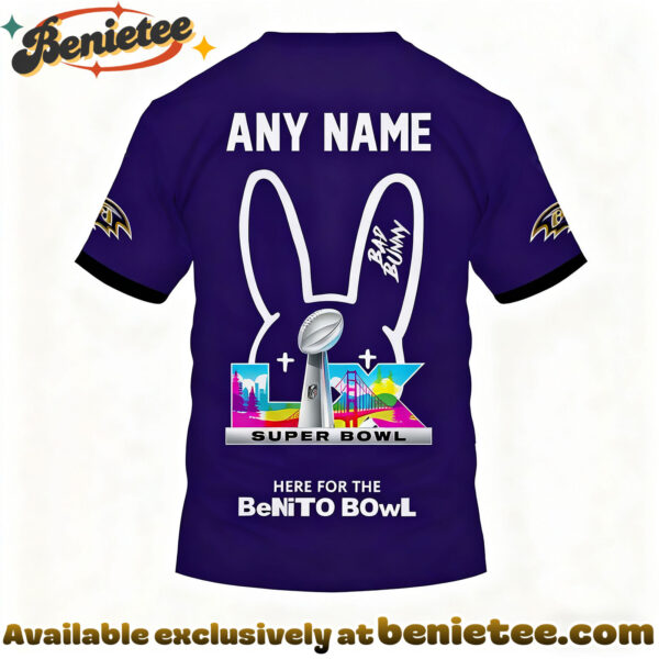 Baltimore Ravens x Bad Bunny Super Bowl 2026 Limited Edition Shirt - Ver 3