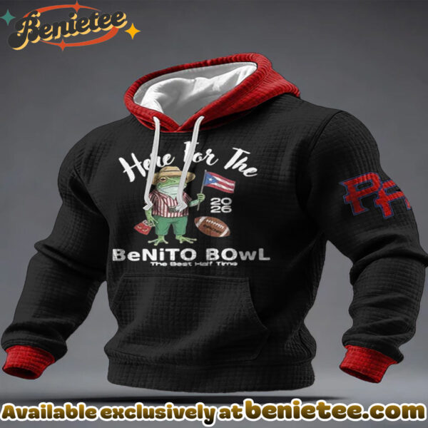 Benito Bowl Frog Print Contrast Hoodie