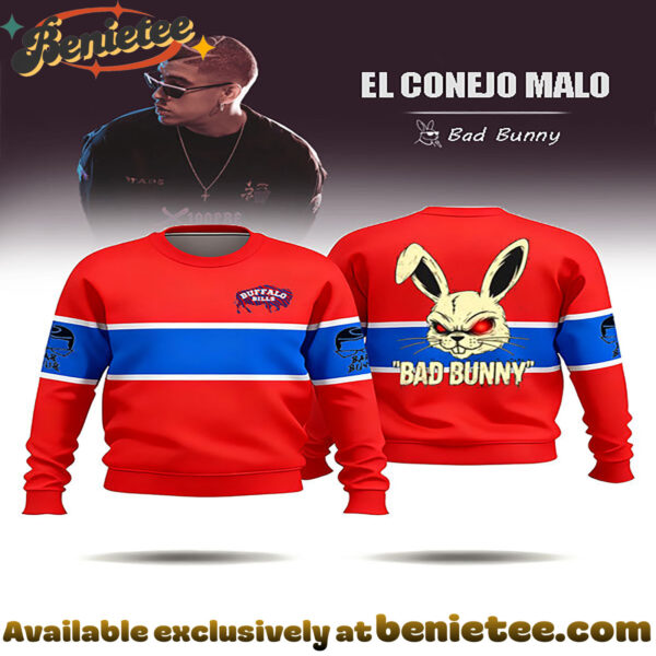 Bills And Bad Bunny Crew Neck Sweatshirt