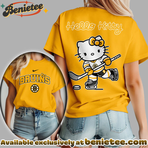 Boston Bruins Premium NHL Hello Kitty Womens Shirt