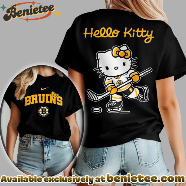 Boston Bruins Premium NHL Hello Kitty Womens Shirt