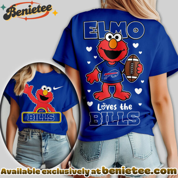 Buffalo Bills Premium NFL Elmo Fan 3D Shirt