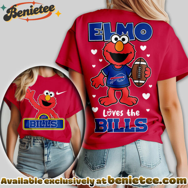 Buffalo Bills Premium NFL Elmo Fan 3D Shirt