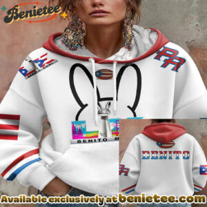 Bunny Football Music Lover Printed Hoodie - Ver 12