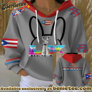 Bunny Football Music Lover Printed Hoodie - Ver 9