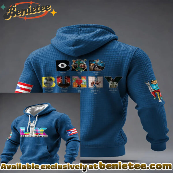 Bunny Football Music Lover Printed Hoodie - Ver 17