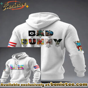 Bunny Football Music Lover Printed Hoodie - Ver 16