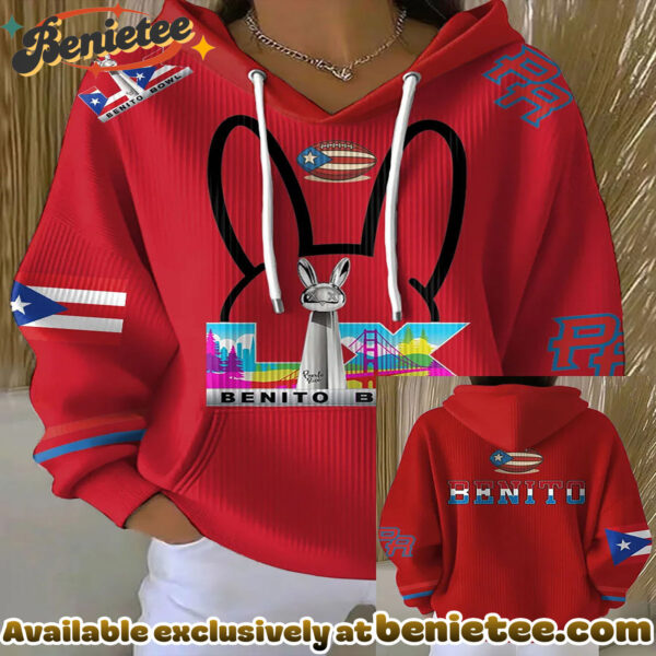 Bunny Football Music Lover Printed Hoodie - Ver 10