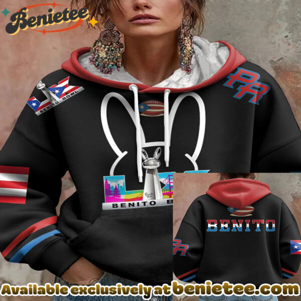 Bunny Football Music Lover Printed Hoodie - Ver 13