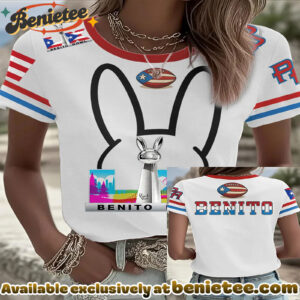 Bunny Football Music Lover Printed T-shirt