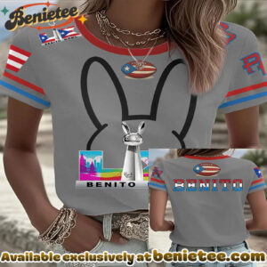 Bunny Football Music Lover Printed T-shirt - Ver 3