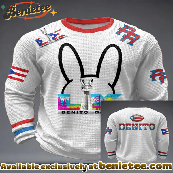 Bunny Football Music Lover Printed Waffle Tops - Ver 6