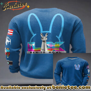 Bunny Football Music Lover Printed Waffle Tops - Ver 4