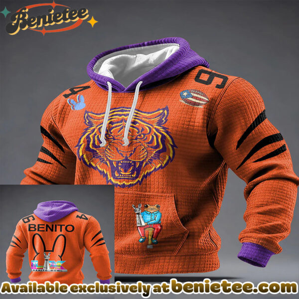 Bunny Music Football Lover Tiger Printed Hoodie